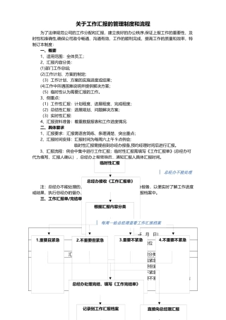 工作汇报制度流程