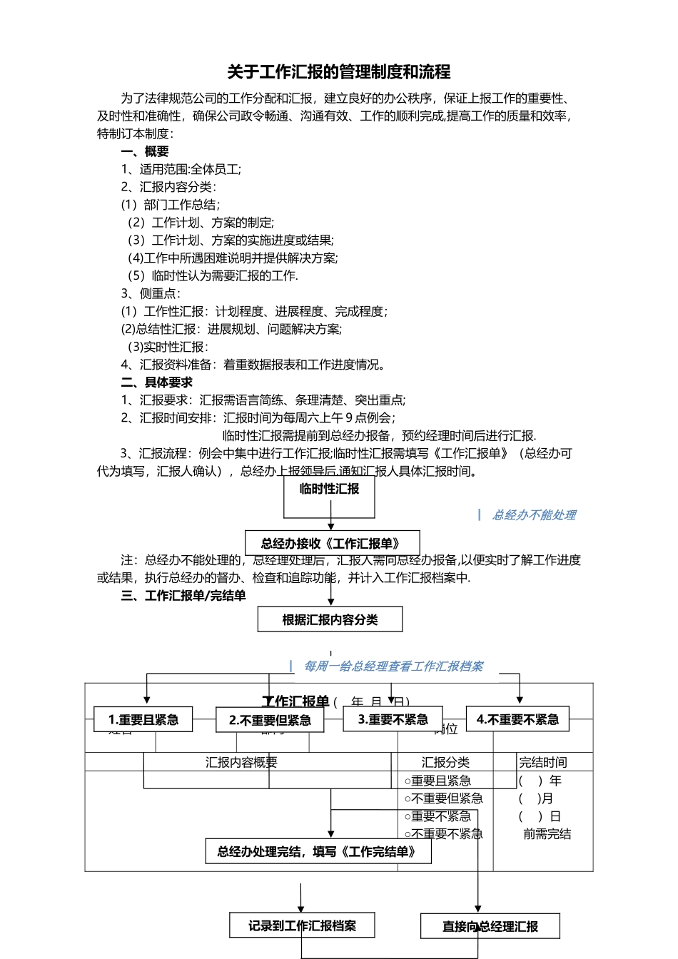 工作汇报制度流程_第1页