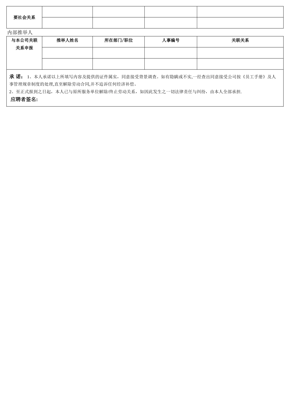 工作申请表经典模板_第2页