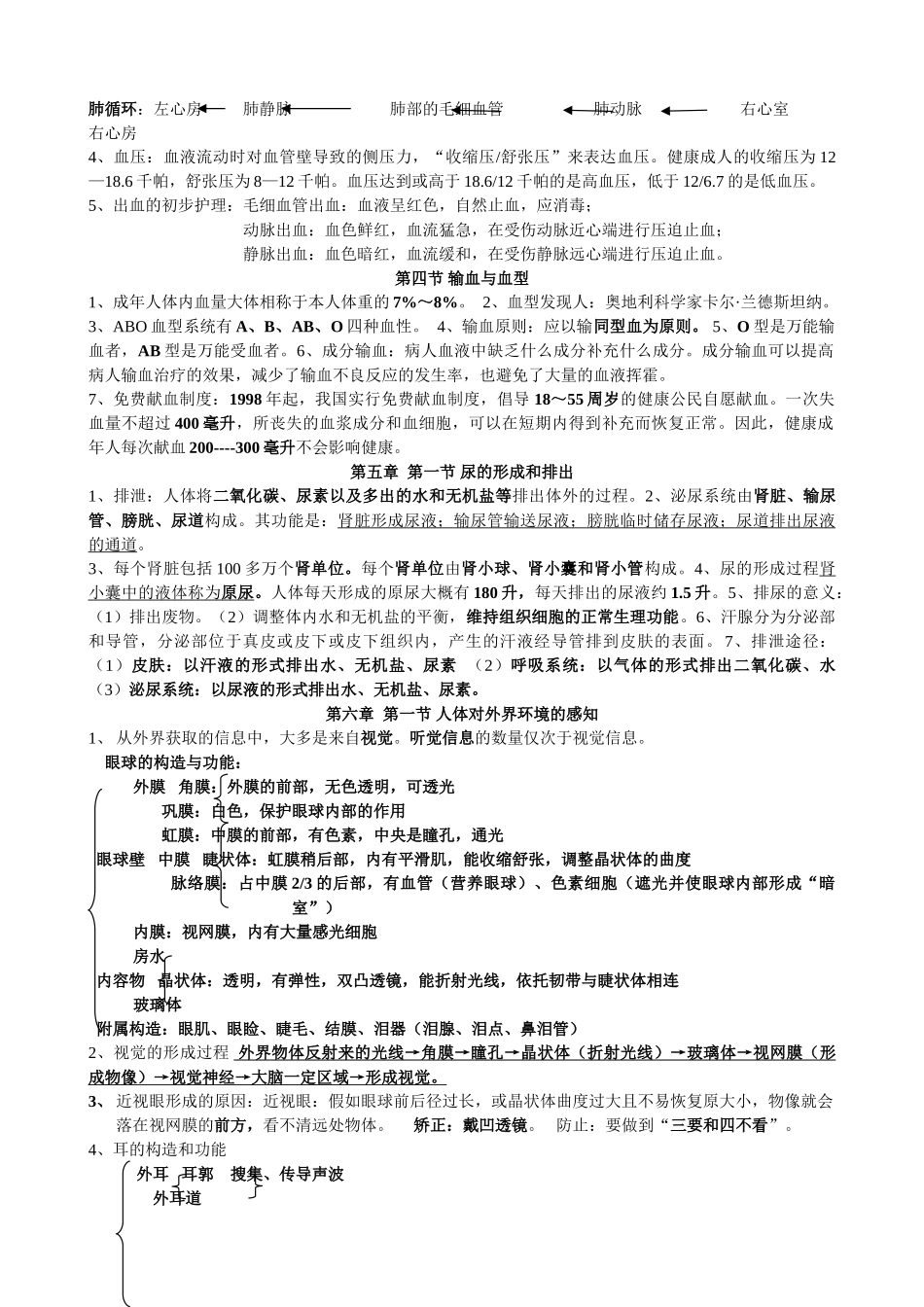 2025年七年级下册生物知识点05660资料_第3页