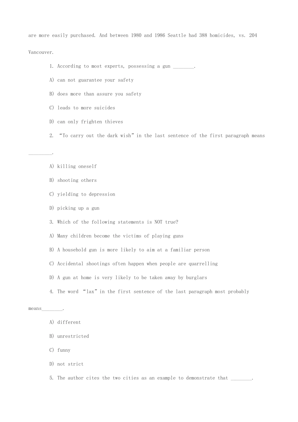 2025年银行招聘考试英语练习五_第3页