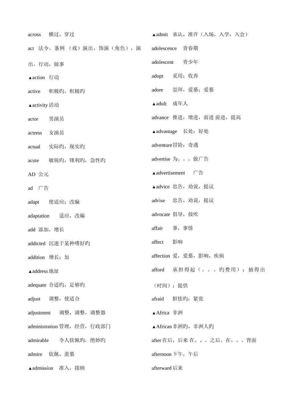 2025年高中英语350必背单词_第2页