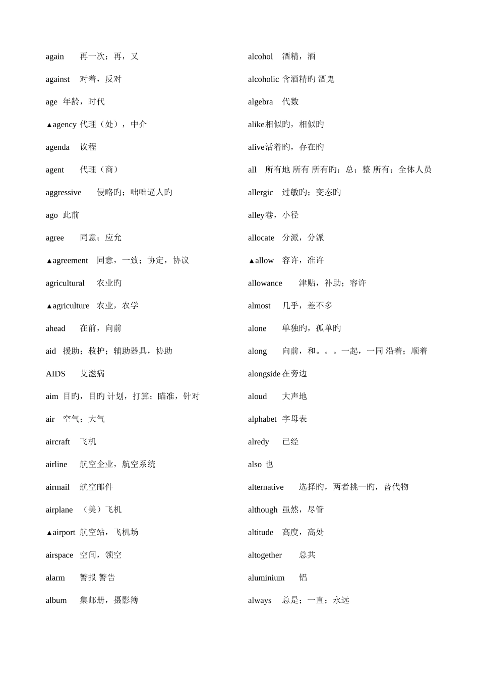2025年高中英语350必背单词_第3页