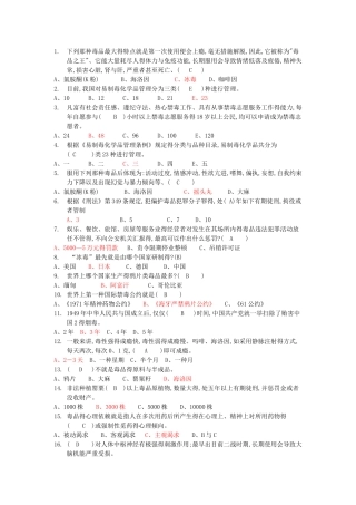 2025年国际禁毒日戒毒知识竞赛试题题库