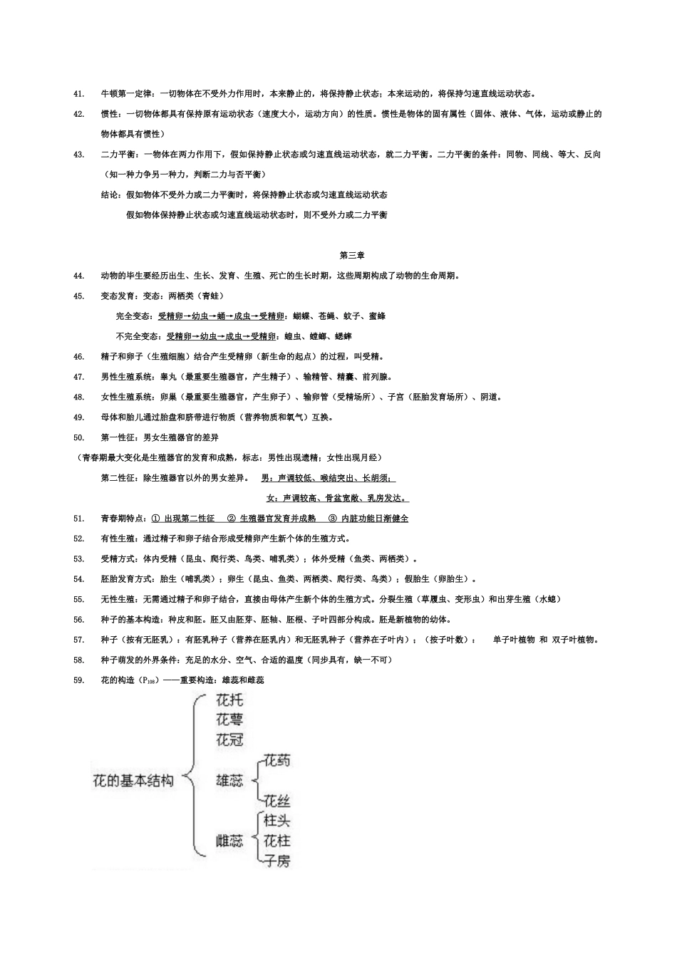 2025年七年级下《科学》知识点总结资料讲解_第3页