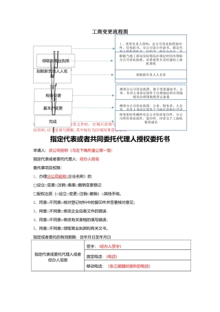 工商变更流程图