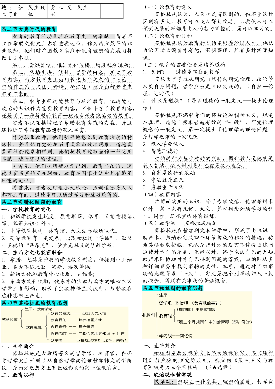 2025年学霸北师大外国教育史笔记_第3页