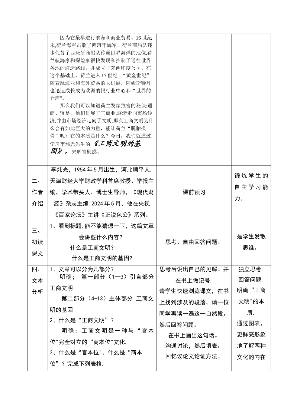 工商文明的基因教案_第2页