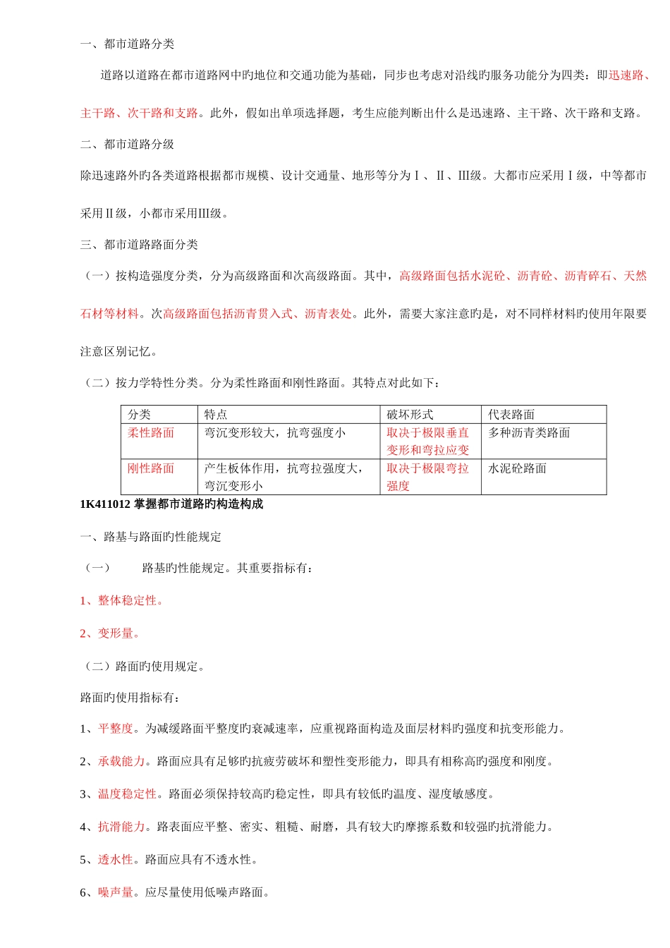 2025年一级建造师市政实务复习要点_第1页