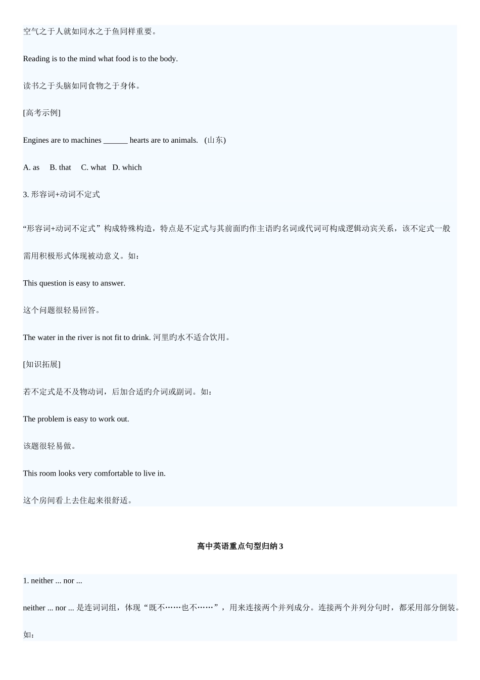 2025年高中英语重点句型及考点归纳_第3页