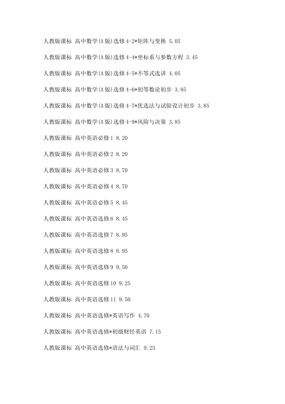 2025年高中全套课本清单_第3页