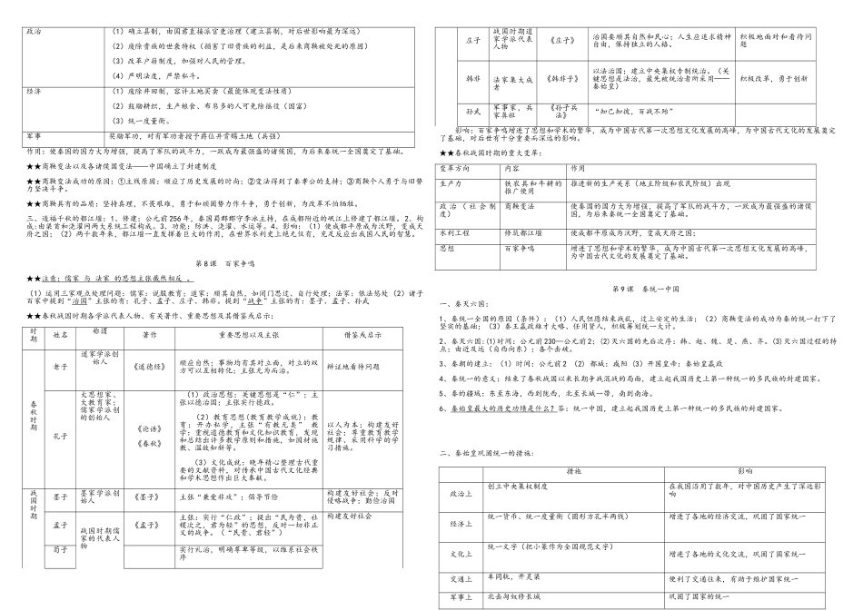 2025年七年级上学期历史知识点必背_第3页