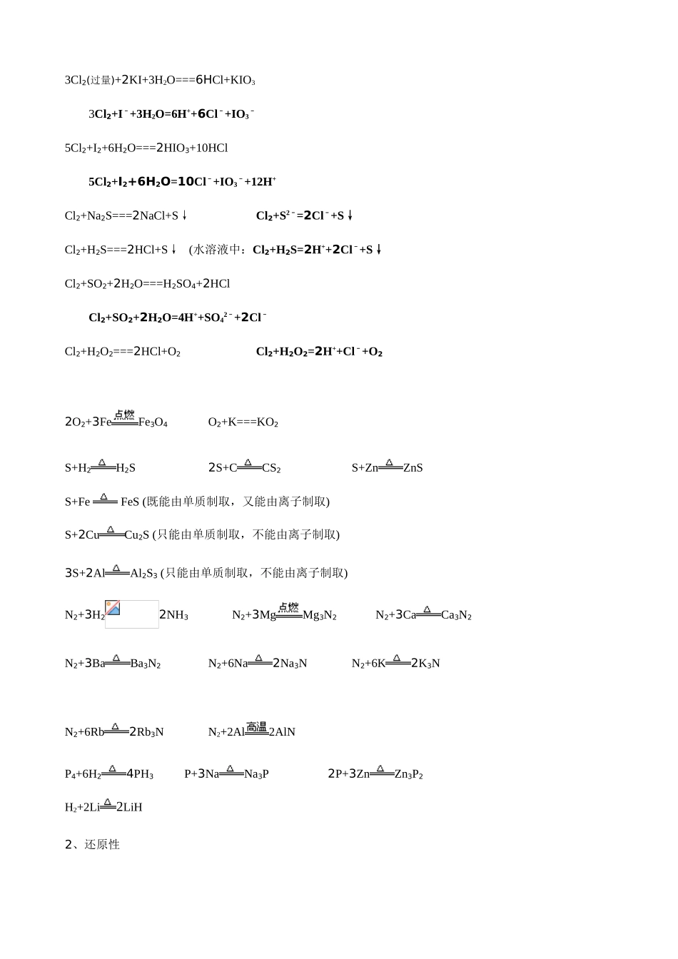 2025年高中化学方程式总结以及知识点归纳总结_第2页
