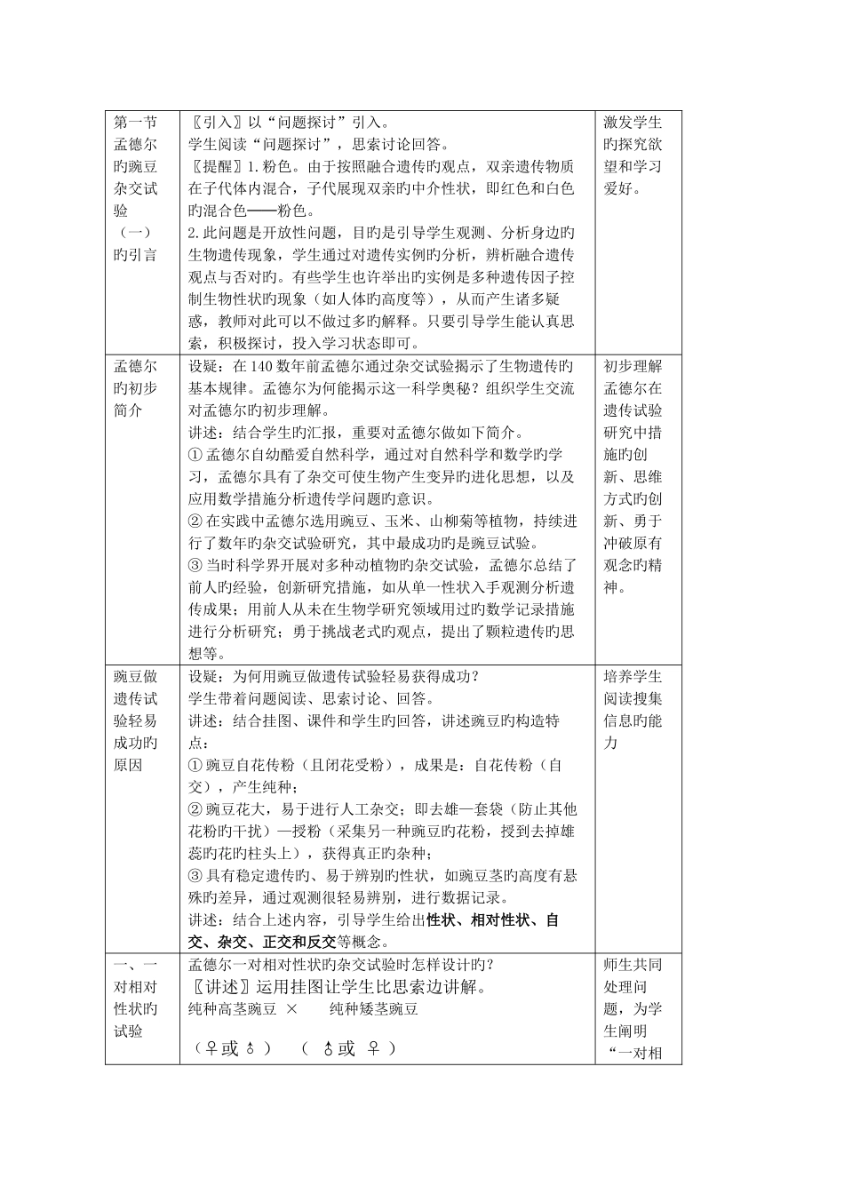 2025年高中生物必修二全套教案_第2页