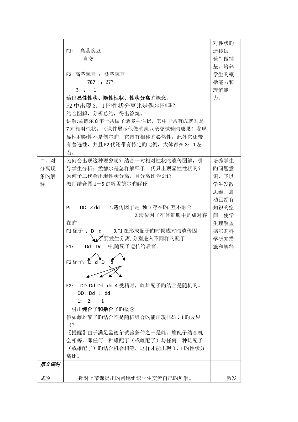 2025年高中生物必修二全套教案_第3页