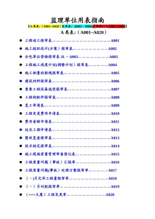 2025年建设工程监理单位全套用表四川建龙软件表格