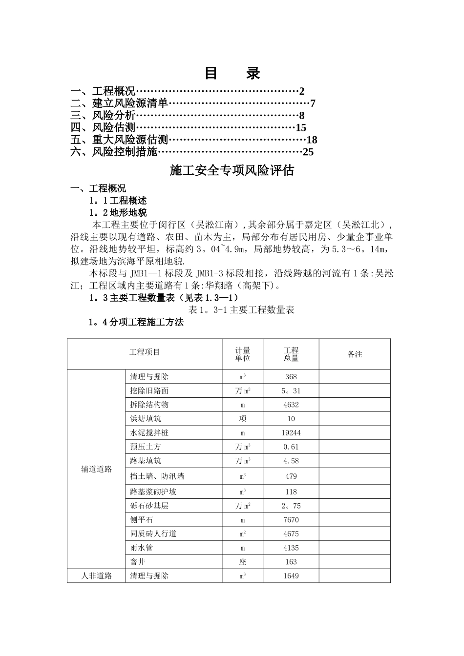 工程专项风险评估_第1页