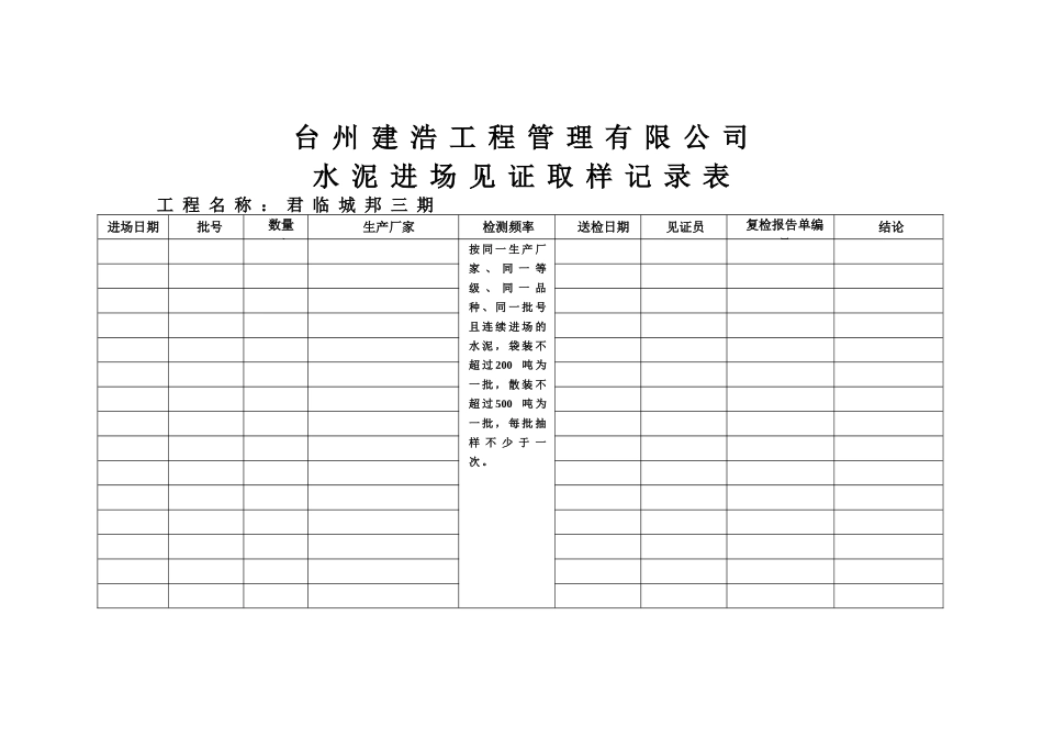 工程主要建筑材料进场见证取样台帐_第2页