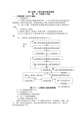 工程交验后服务措施