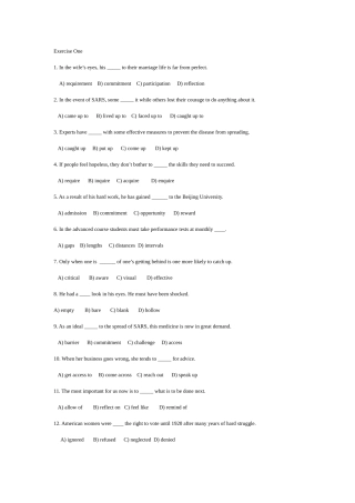 2025年8套大学英语四级词汇练习题及答案资料