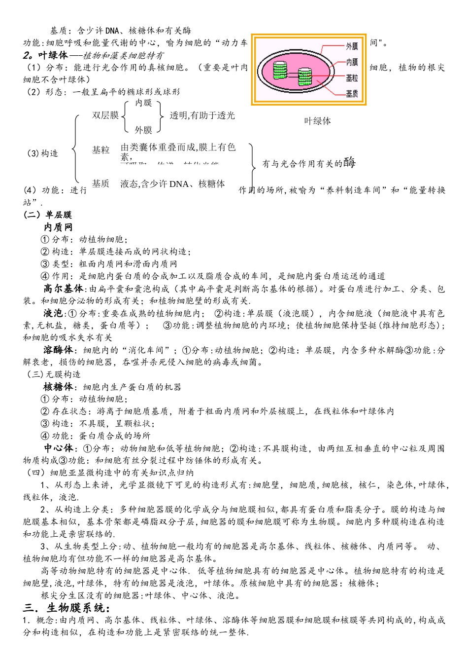 2025年人教版高中生物必修一第四章知识点总结_第2页