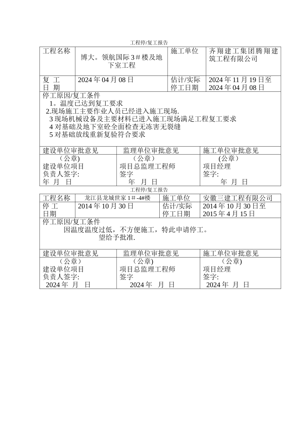 工程停复工报告_第1页