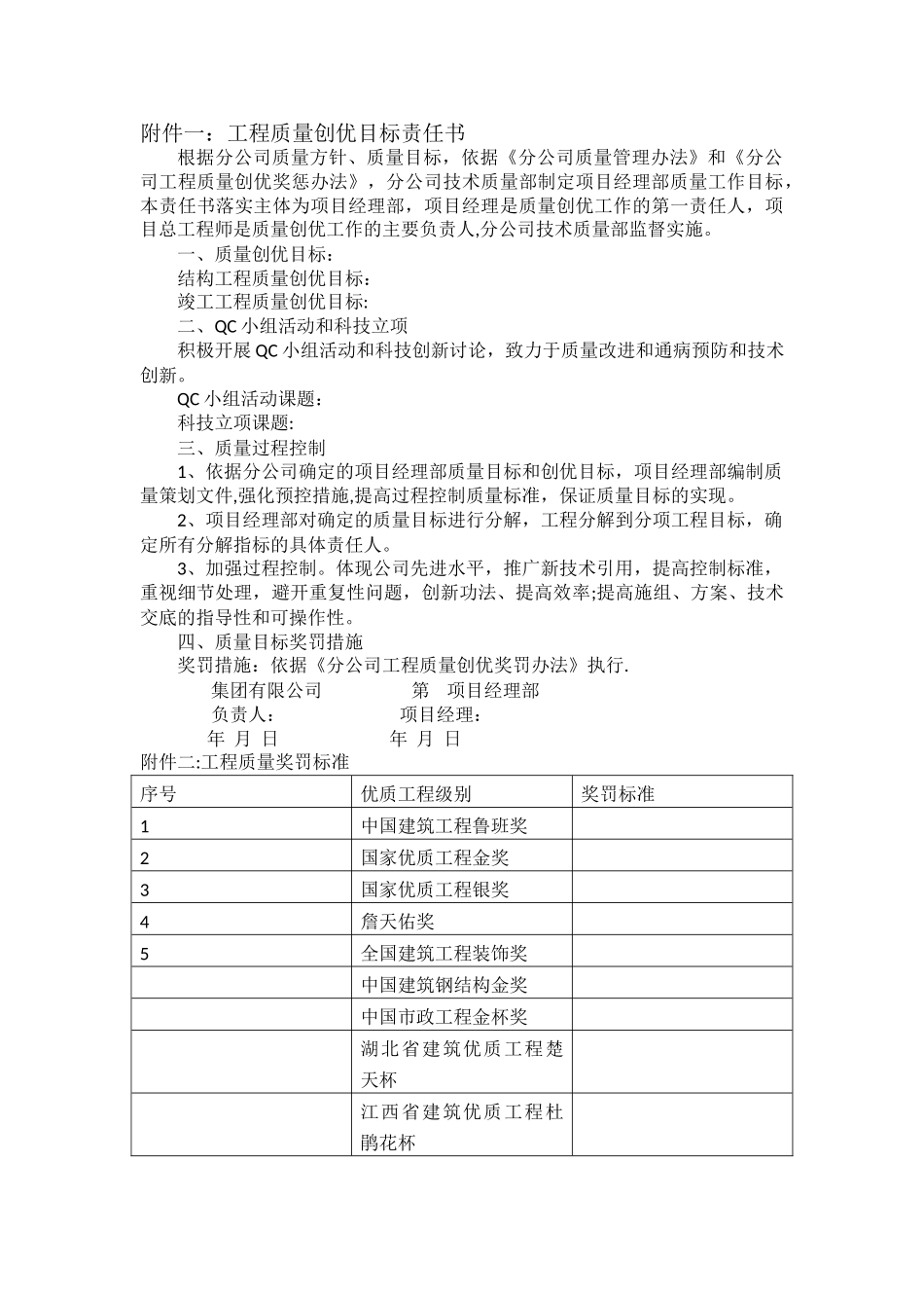 工程创优奖励办法_第2页