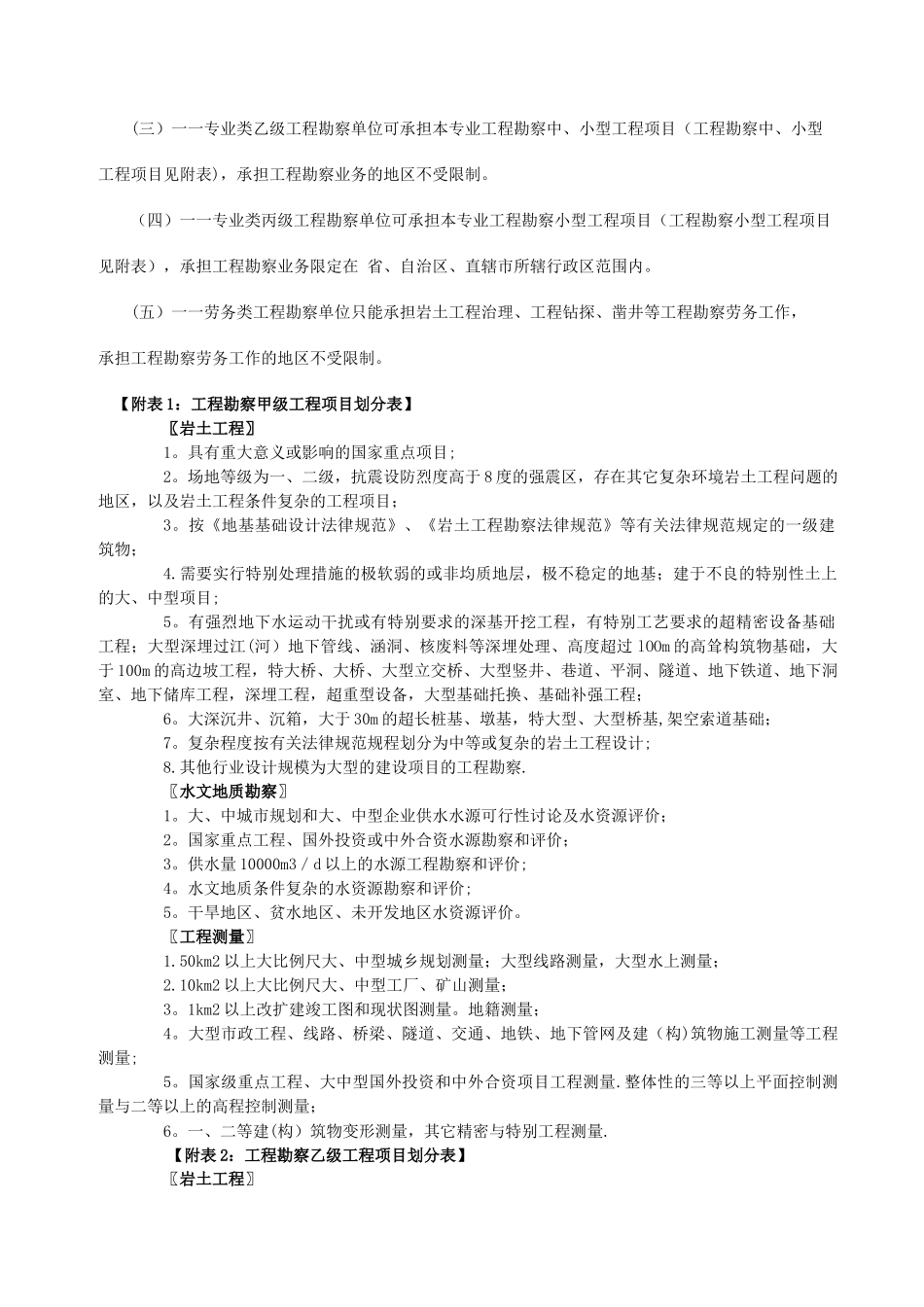 工程勘察、设计资质等级承担任务范围_第2页