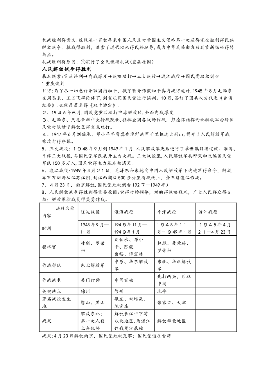2025年华东师大版八年级历史上册第三单元新民主主义革命的兴起知识点归纳_第3页