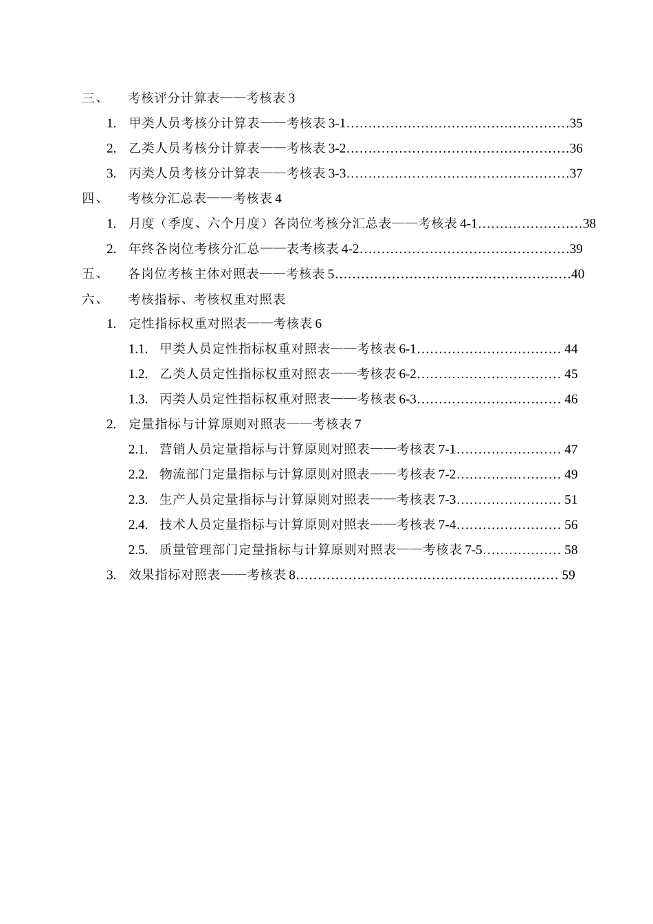 2025年制造业企业年绩效考核全套考核指标_第2页