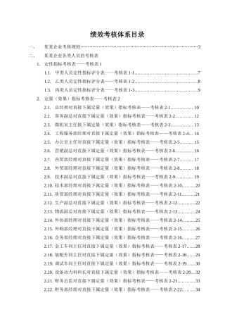 2025年制造业企业年绩效考核全套考核指标