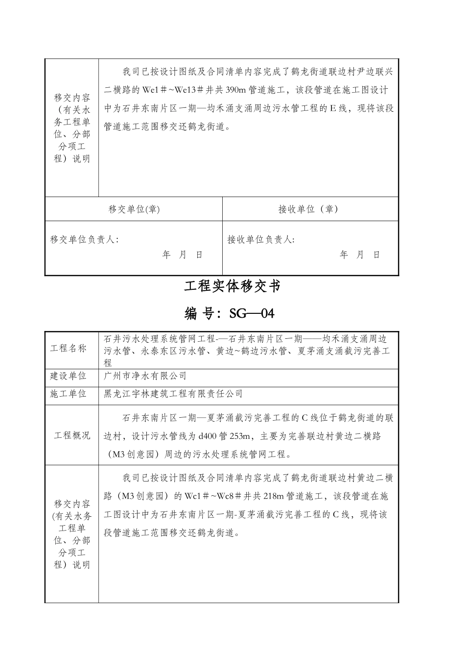 工程实体移交书_第3页
