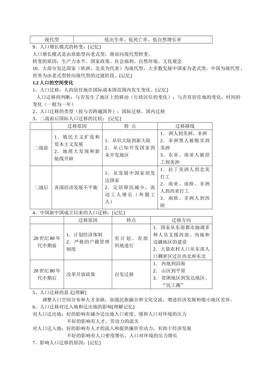 2025年人教版地理必修2知识归纳1培训讲学_第2页