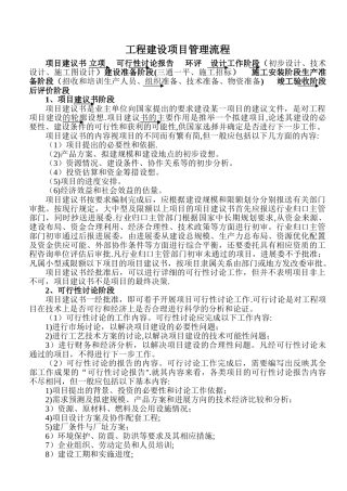 工程建设项目管理流程