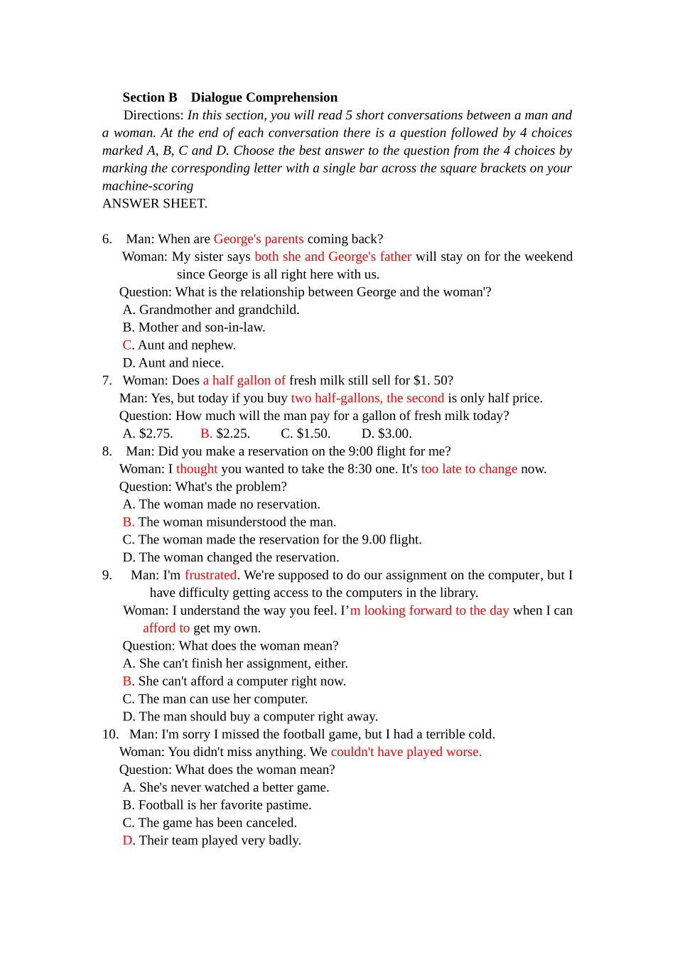 2025年同等学力英语模拟试题1答案_第2页