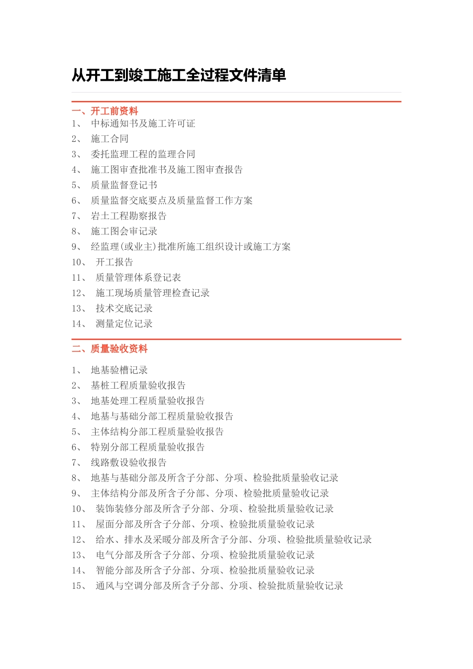 工程开工清单_第1页