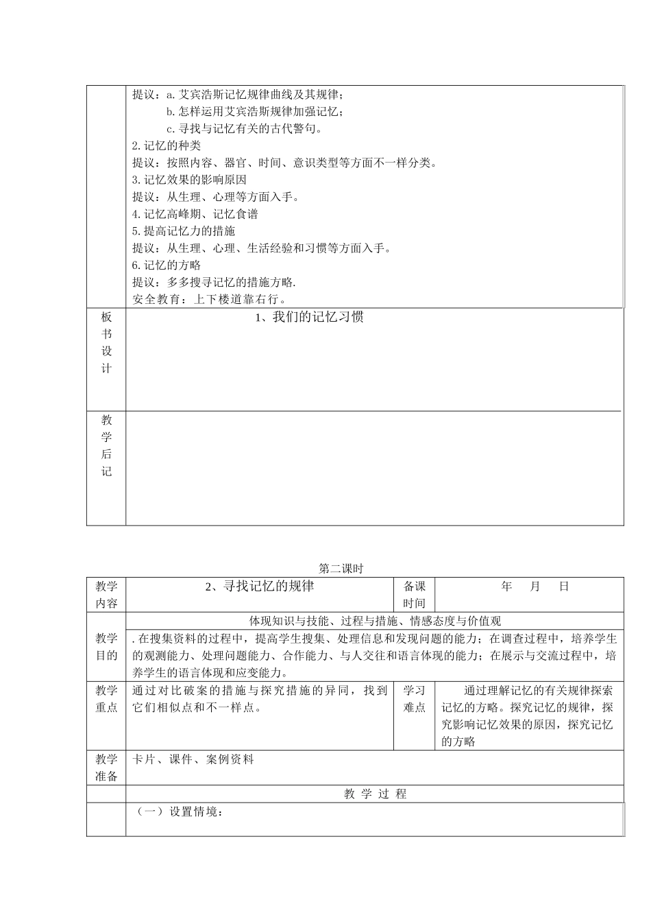 2025年重庆版六级下综合实践活动教案知识讲解_第2页