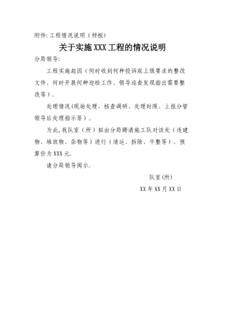工程情况说明