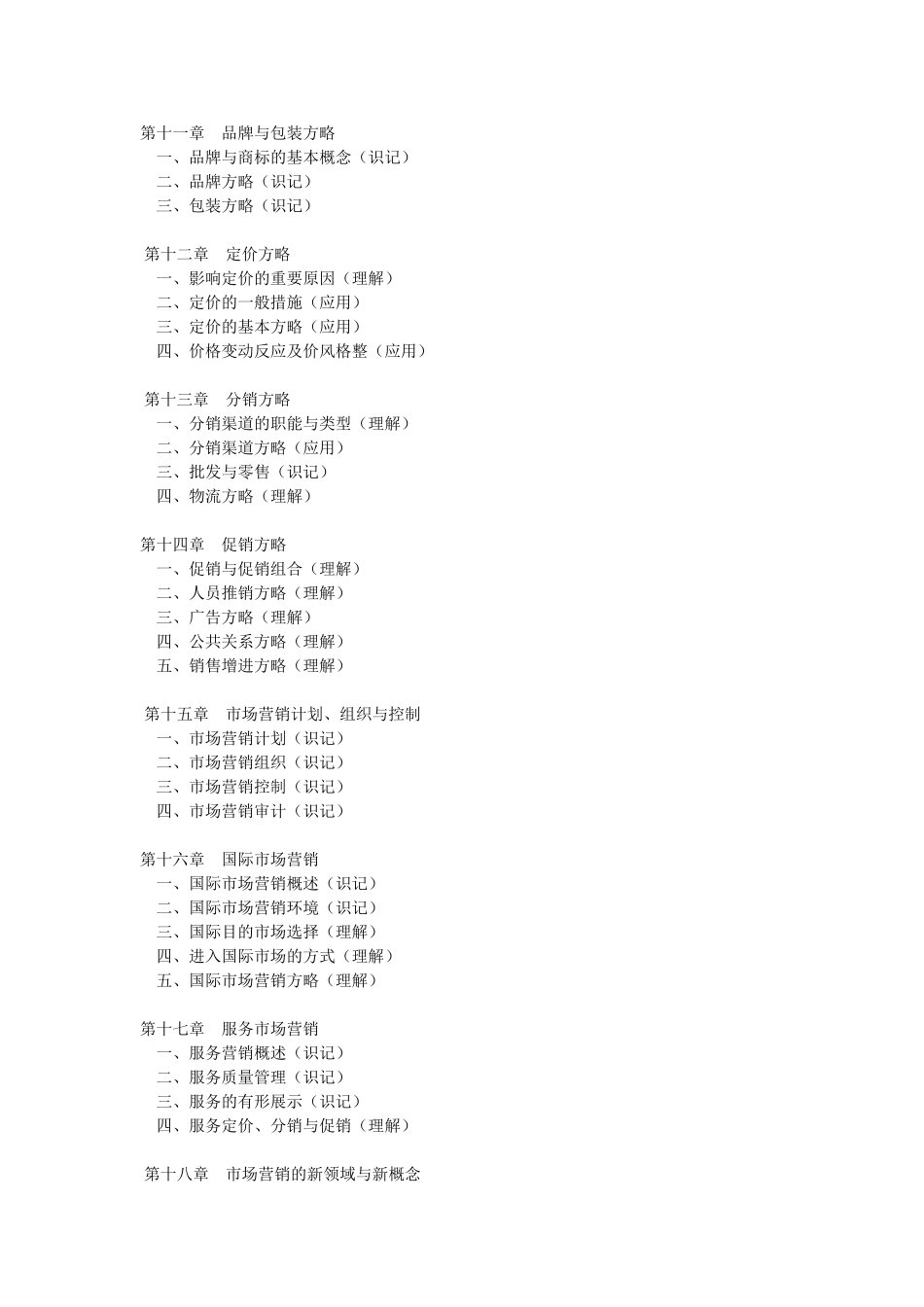 2025年《市场营销学》考试大纲_第3页