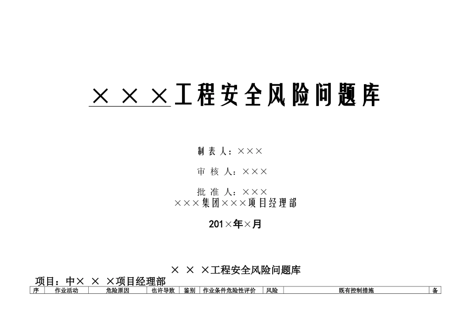 2025年题库工程安全风险问题库全套_第1页