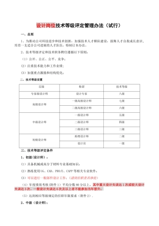 工程技术人员技术等级评定管理办法