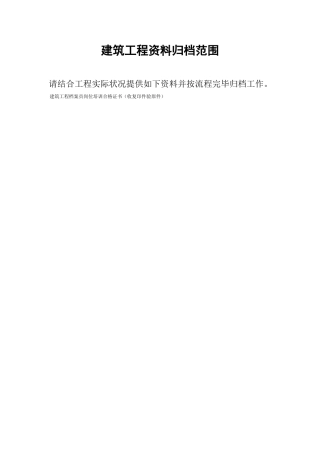 2025年交档建筑工程资料归档范围含清单竣工图规范验收申请