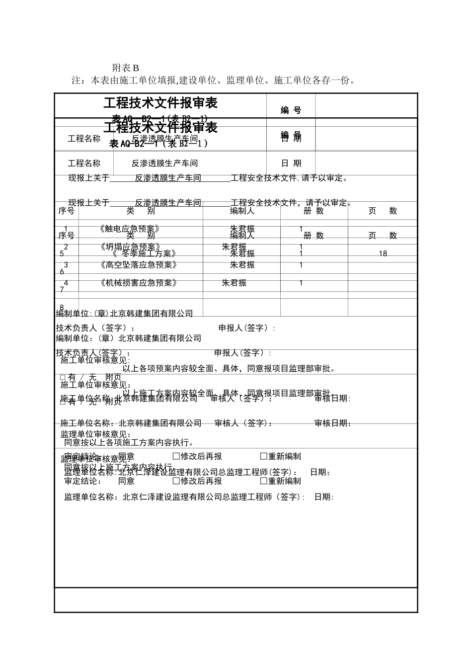 工程技术文件报审表_第1页