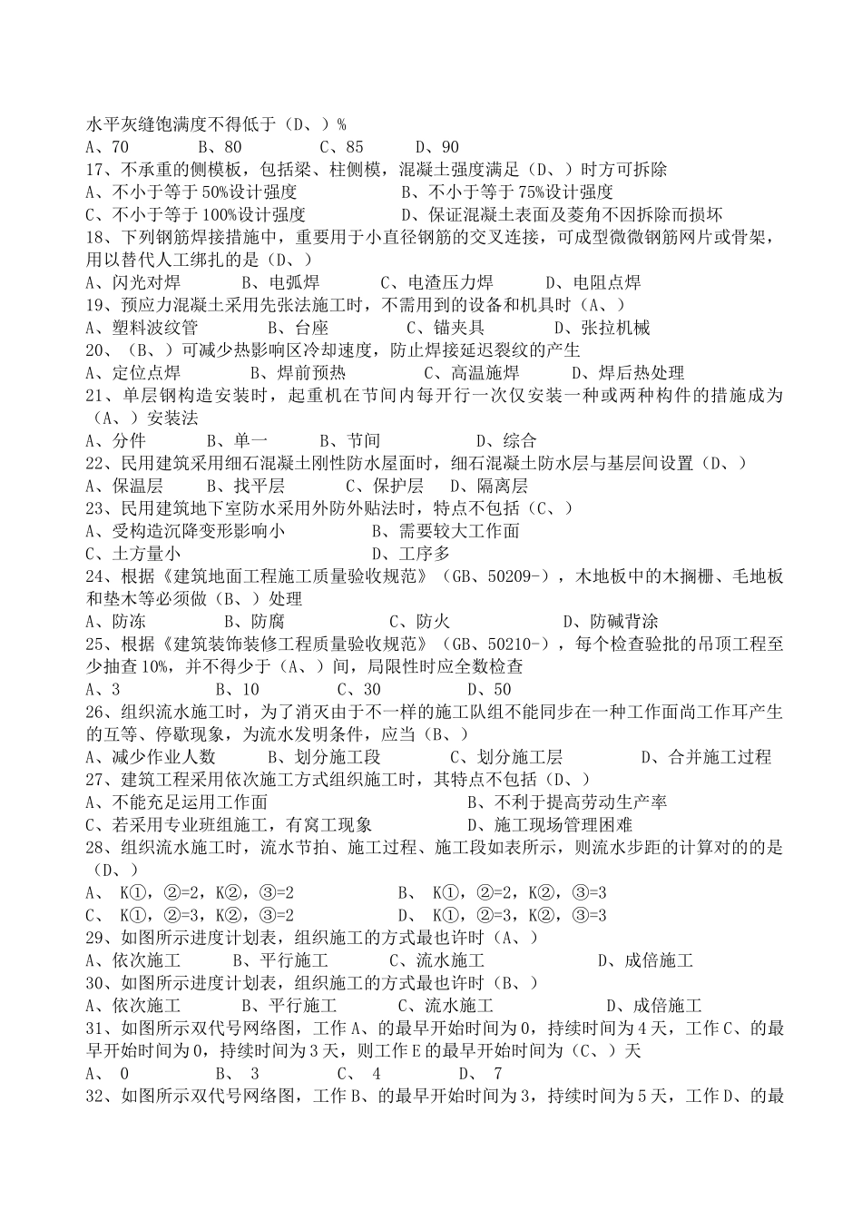 2025年施工员A模块二考试资料_第2页