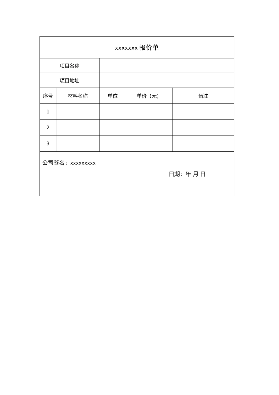 工程报价单合集_第3页