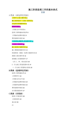 工程报验表格样板