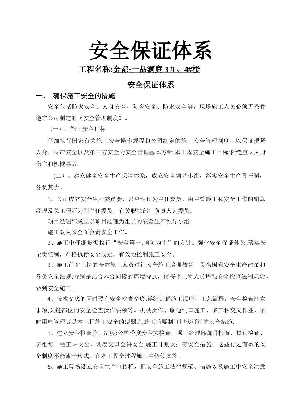 工程施工安保体系_第1页