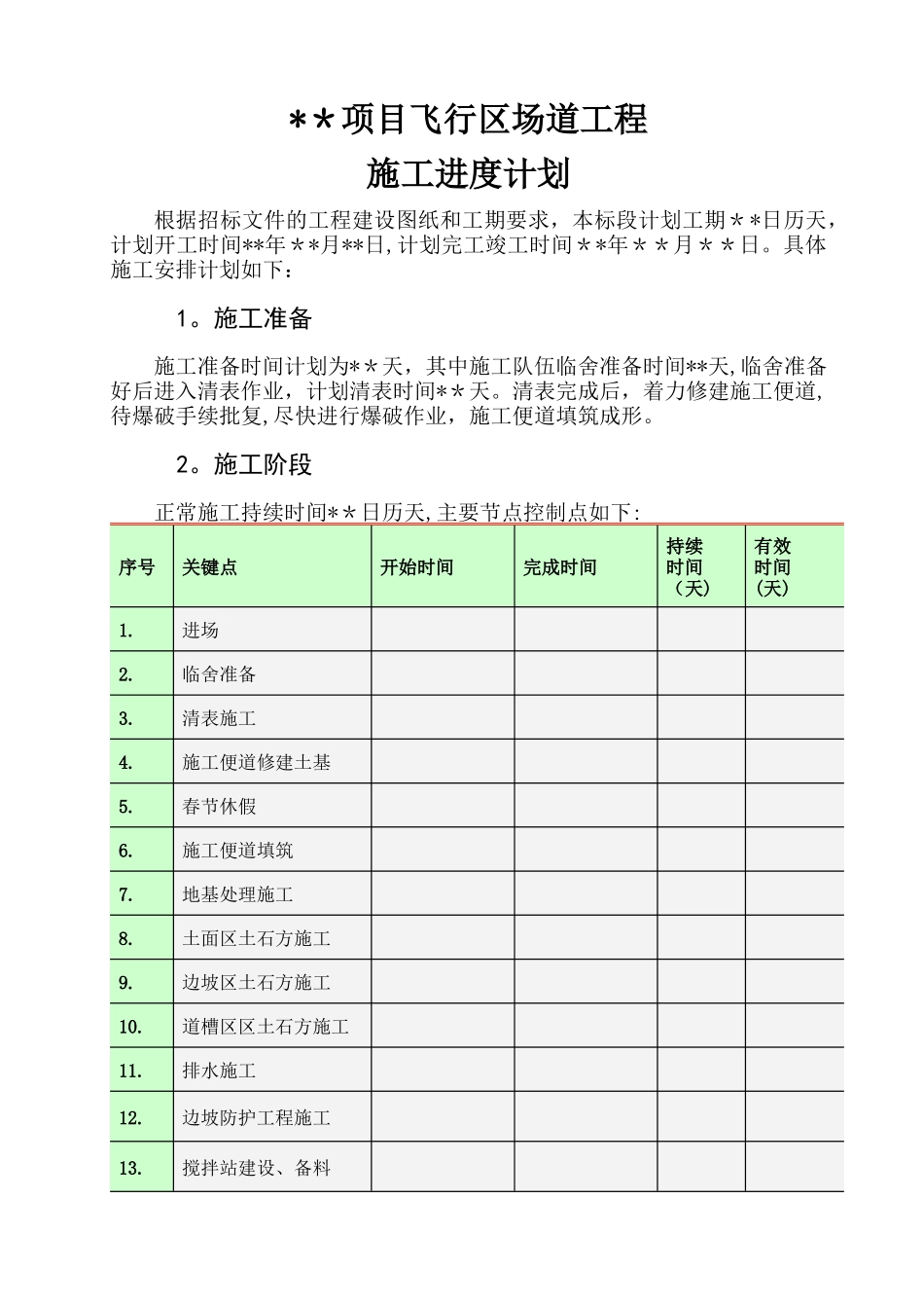 工程施工计划样本_第1页