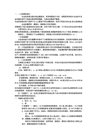 工程材料及成形技术基础复习