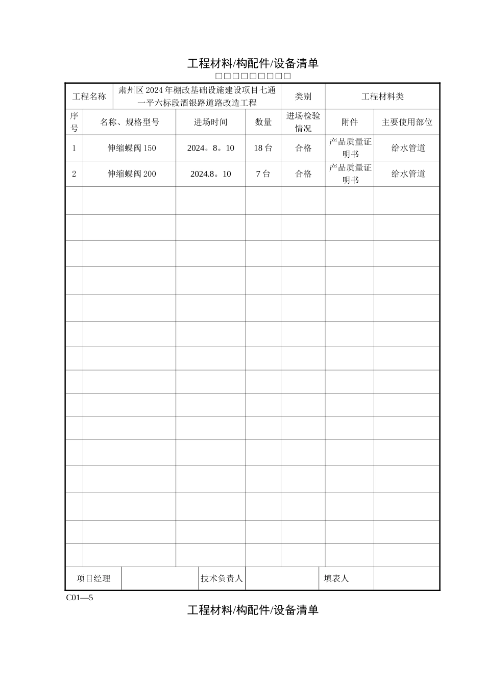 工程材料构配件设备清单_第2页